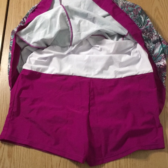 B20 New Women Summer Mae 1pc Swim Dress with Attached Briefs Purple Size 3XL - Picture 8 of 8